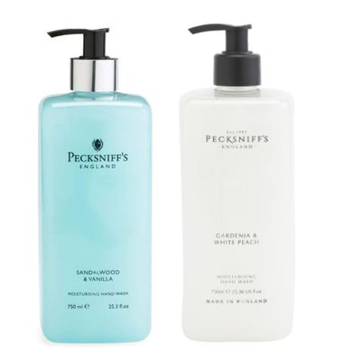 NinthAvenue Basics Hand Soap Pecksniffs: Sandalwood & Vanilla and Gardenia & White Peach 25.3 fl oz set of two