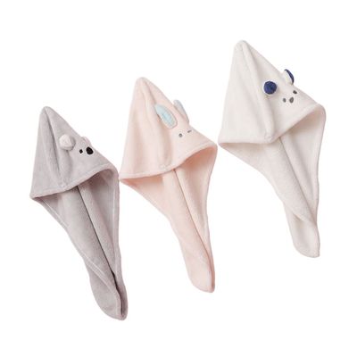 Beatifufu 3pcs Fleece Hair Drying Caps Fast Absorbent Shower Accessories for Women Hair Towel Wraps for Gym Travel Beach and Daily Use