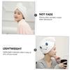 Beatifufu 3pcs Fleece Hair Drying Caps Fast Absorbent Shower Accessories for Women Hair Towel Wraps for Gym Travel Beach and Daily Use view 2