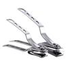 POPETPOP 2pcs Stainless Steel Nail Clippers Portable Nail Trimmer File for Home and Travel Ergonomic Design for Easy Use Includes view 1