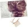 Beavorty Side Comb Christmas Decor Comb Set for Women Lady Female Golden Silver Hair Ornaments Headdress view 2