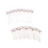 Beatifufu 2pcs Bridal Hair Comb Rhinestone Inlay Alloy Hair Accessories for Weddings Engagements and Special Occasions Elegant Headdress for Brides and Bridesmaids view 1