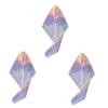 Beatifufu 3pcs Quality Fleece Materials Shower Cap for Hair Drying Non-Slip Bath Towel Turban Rainbow Design view 1
