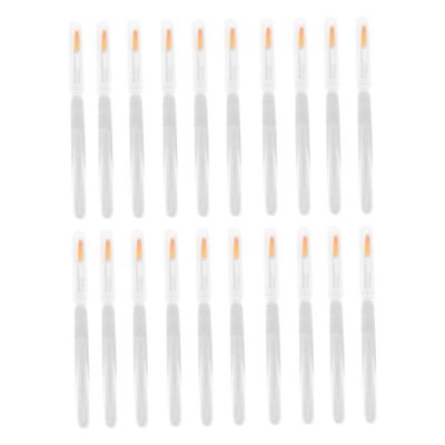 Beatifufu 20pcs Portable Lip Brushes Cap Disposable Lip Applicators for Makeup for Cosmetic Use and Travel