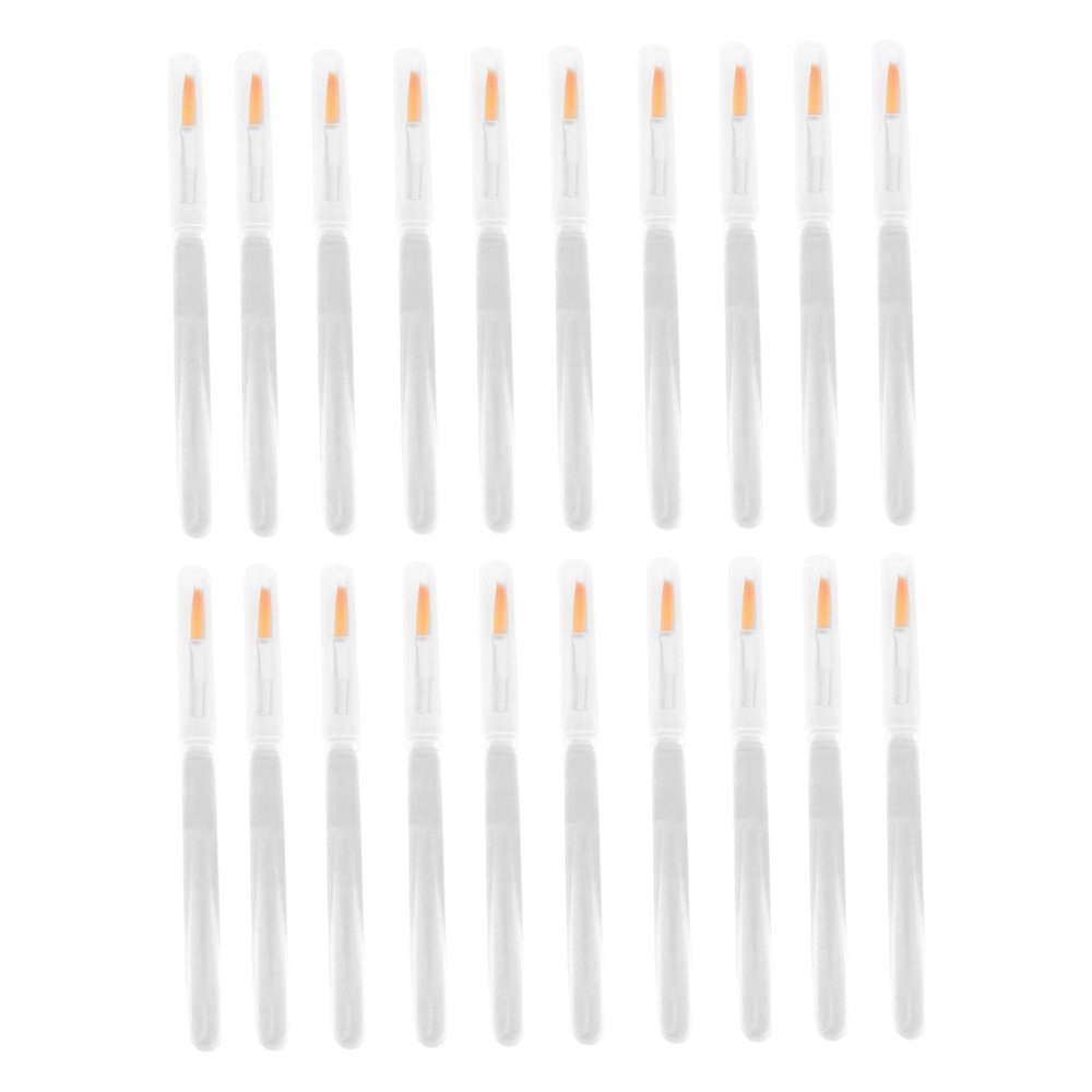 Beatifufu 20pcs Portable Lip Brushes Cap Disposable Lip Applicators for Makeup for Cosmetic Use and Travel