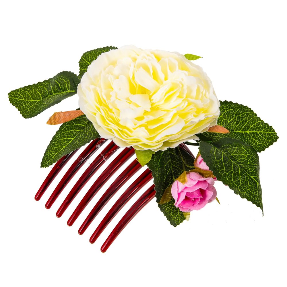 Angoily Floral Hair Comb Decorative Side Comb for Women Hair Accessory for Bridal Party Wedding