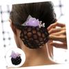 Angoily 1pcs Floral Hair Bun Cover Elegant Flower Hair Net Clip Accessory for Women and Teen Girls for Weddings Prom and Casual Occasions Fabric Design view 2