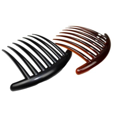 Beatifufu 10pcs Acrylic Shaped Hair Combs for Women Insert Combs Black and Elegant Hair Accessories for Daily Use and Special Occasions