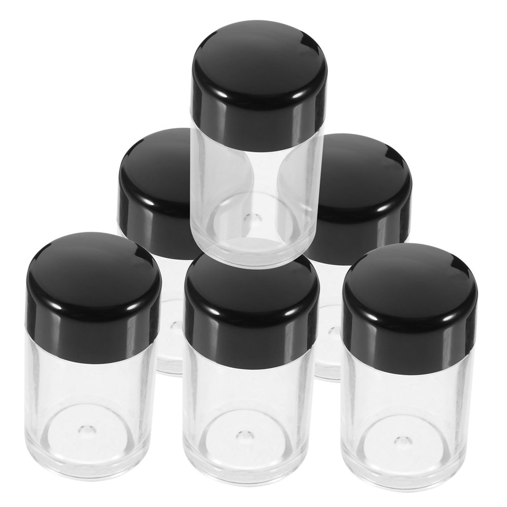 FRCOLOR Empty Powder Boxes 6pc Plastic Powder Containers for Travel Makeup Storage