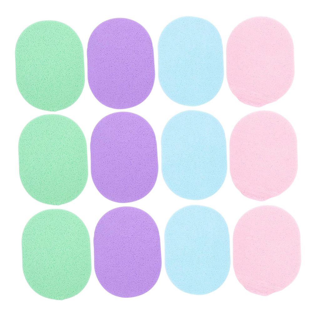 Angoily 50pcs Natural Sea Sponge Facial Cleansing Pads Gentle Face Cleaning Sponge for Deep Cleansing and Brightening Skin Tone Random Colors