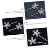 Didiseaon 2pcs Flower Hair Clips for Women Rhinestones Hairpins for Weddings Parties Everyday Use Stylish Barrette Accessories for Straight Curly Hairstyles view 3