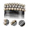 Angoily 3pcs Decorative Pearl Hair Combs for Women Chic Side Combs for Styling and Updos for Special Occasions and Everyday Use view 2