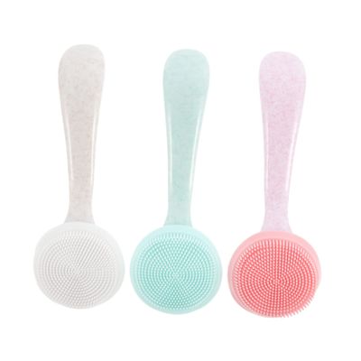 Angoily Facial Cleansing Brush Set 3pcs Silicone Face Exfoliator for Blackhead Removal Makeup Brush Cleaner Portable Face Massager