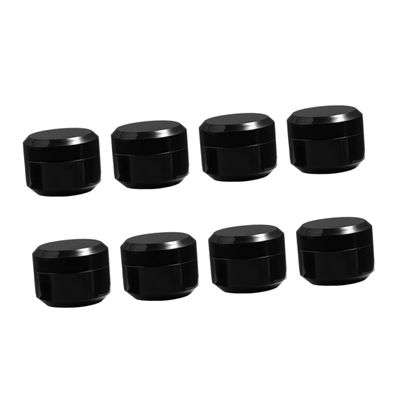 8pcs Reusable Sample Bottles for Balm and Salve, Black PP