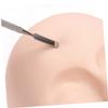 Angoily Silicone Practice Mannequin Head for Eyelash Extension Training Half Lashes Makeup Facial Massage Practice view 4