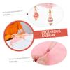 Beatifufu Creative Vintage Nail Art Hand Rest Cushion Pink Tassel Design for Manicure Nail Salon Accessory to Relieve Wrist Strain and Protect Workbench from Polish and Makeup view 2