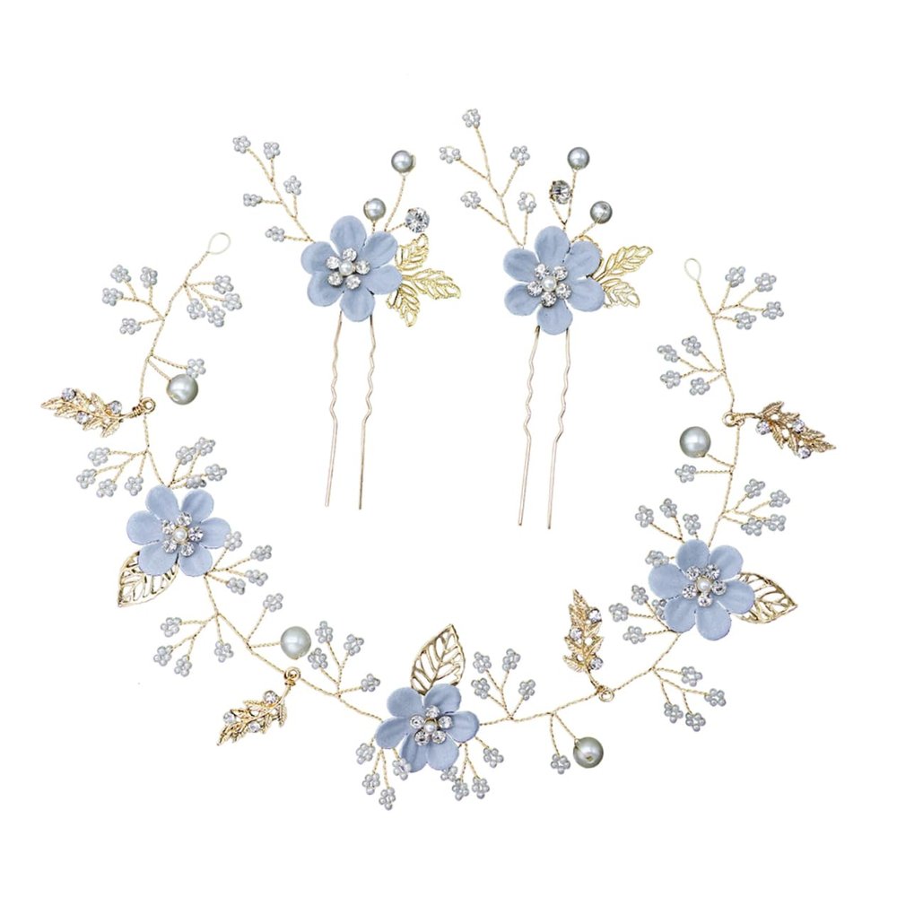 NOLITOY Cute Hair Pins Wedding Set Bridal Headband u Shape Hair Pin Set for Brides