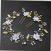 NOLITOY Cute Hair Pins Wedding Set Bridal Headband u Shape Hair Pin Set for Brides view 4