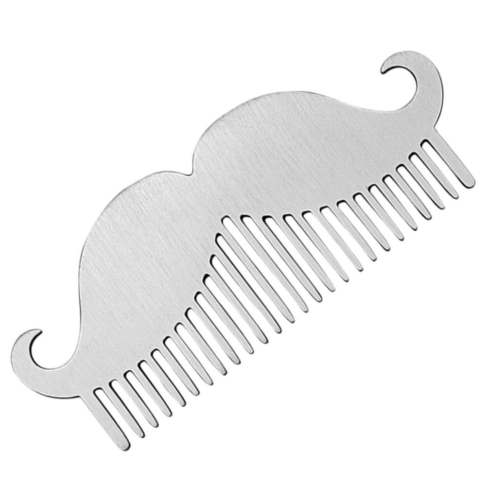 Angoily Stainless Steel Pocket Comb for Beards and Mustaches Multi-functional Travel Grooming Tool with Rounded Tips for Gentle Care Durable and Lightweight Design for Men