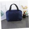 DOITOOL Portable Travel Toiletry Bag Waterproof Wash Bag for Fitness Large Shower Bag Fine Workmanship, Dark Blue, 30x11.5cm view 2