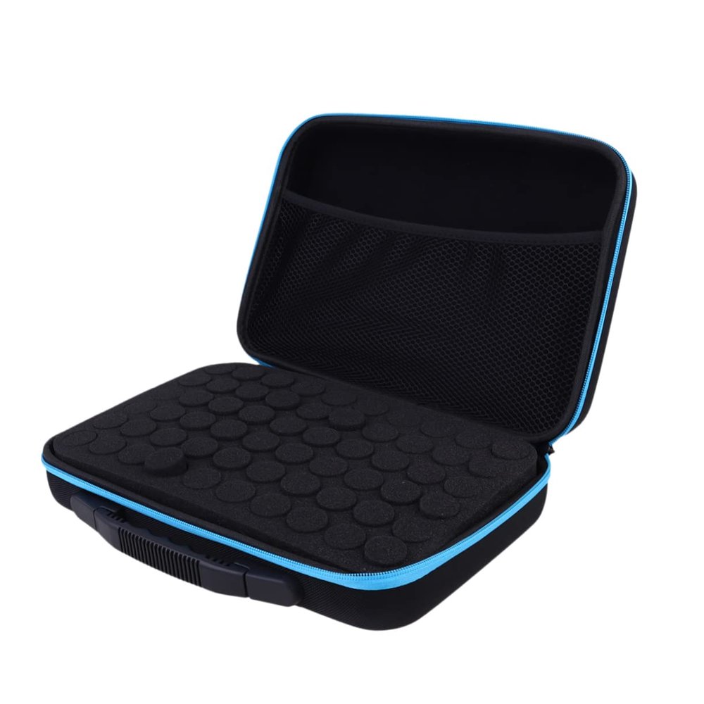 Angoily 60grid Essential Oils Storage Bag Portable Organizer Zipper Design Shockproof Drop Travel and Capacity