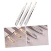 Angoily 3pcs Stainless Steel Eyebrow Tweezers Handheld Brow Clamps for Removal and Grooming for Eyebrow and Eyelash Care view 2