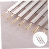 Angoily 3pcs Stainless Steel Eyebrow Tweezers Handheld Brow Clamps for Removal and Grooming for Eyebrow and Eyelash Care view 3