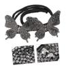 Angoily Rhinestone Butterfly Hair Bun Maker for Women and Girls Hair Styling Shaper for Daily Wear Parties and Travel Lightweight and Non-slip Design view 3