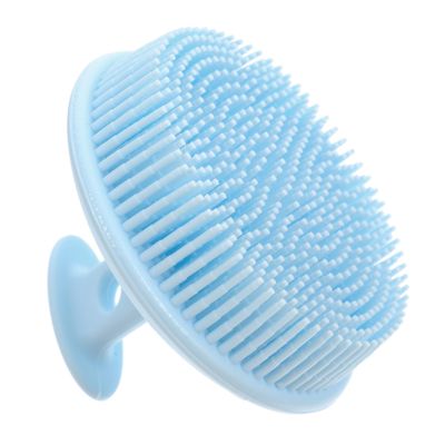 Angoily Silicone Bathing Brush Soft Exfoliating Shower Scrubber with Ergonomic Handle Gentle Massage for All Body Parts Convenient for Daily Use Light Blue