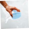 Angoily Silicone Bathing Brush Soft Exfoliating Shower Scrubber with Ergonomic Handle Gentle Massage for All Body Parts Convenient for Daily Use Light Blue view 3