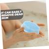 Angoily Silicone Bathing Brush Soft Exfoliating Shower Scrubber with Ergonomic Handle Gentle Massage for All Body Parts Convenient for Daily Use Light Blue view 4