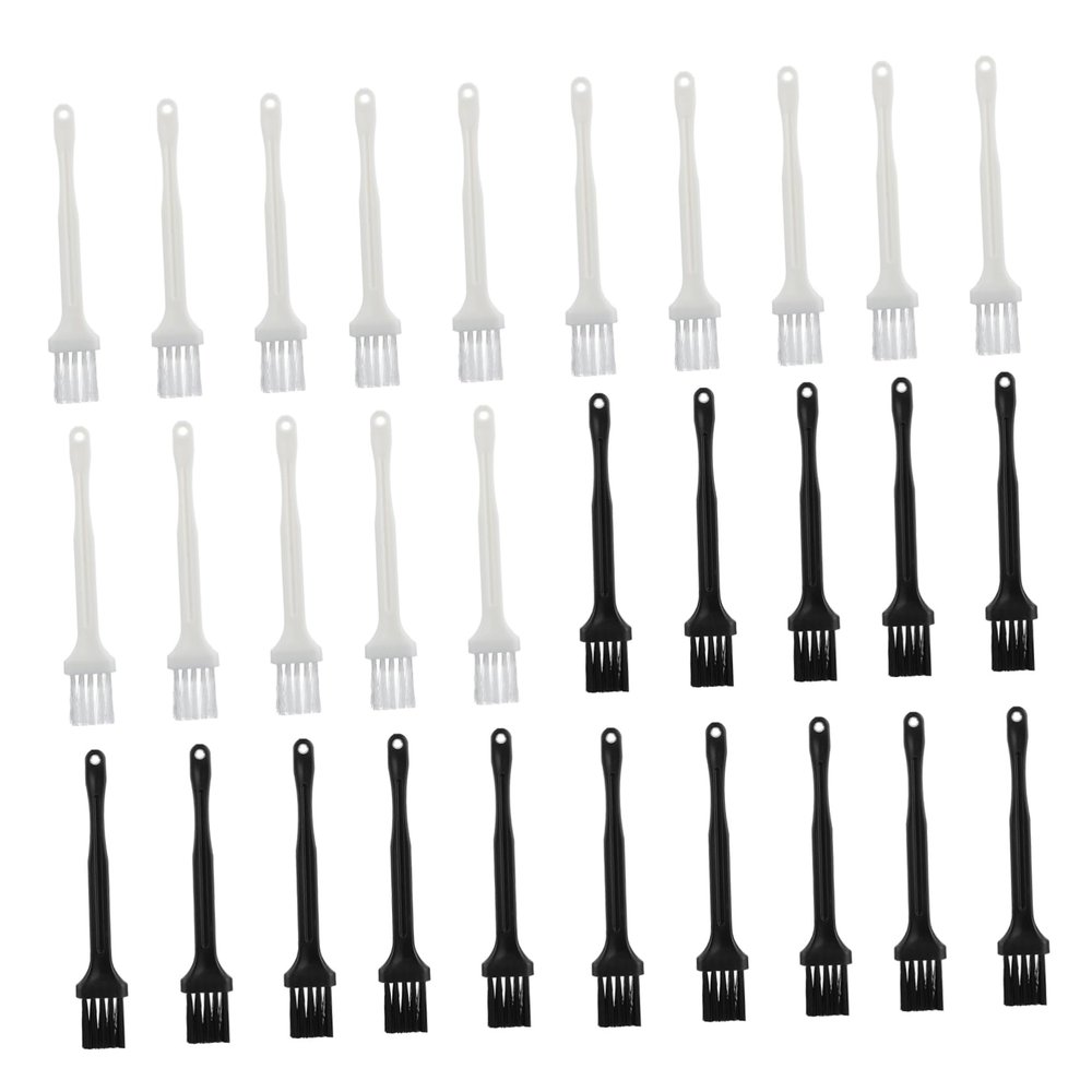 Didiseaon 30pcs Nylon Beard Cleaning Brush Portable Shaving Tool for Broken Hair Removal Gentle Soft Bristle Brushes Smooth Polishing Handle for Barbers and Personal Use