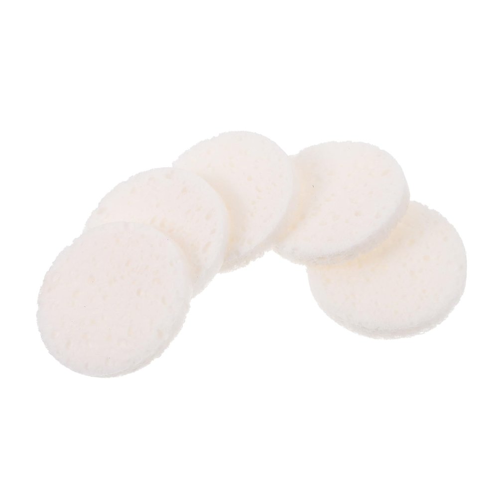 Angoily 50pcs Facial Sponges Compact Face Cleaning Pads Exfoliating Facial Sponge Puff Makeup Remover Face Wash Pads for Women Men