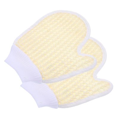 Angoily 2pcs Exfoliating Bath Gloves Soft Chenille Shower Cleaning Mitts for Gentle Skin Massage and Deep Cleansing for Body Scrub and Spa Use