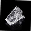 Housoutil 20pcs Nail Crystal Clip Nail Curve c Clip Nail Tip Mold Clips Clamps Nail Clippers for Acrylic Nails Finger Nail Extension Nail Clips Tool Plastic Nail Piece Cosmetic, Transparent view 2