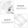 Housoutil 20pcs Nail Crystal Clip Nail Curve c Clip Nail Tip Mold Clips Clamps Nail Clippers for Acrylic Nails Finger Nail Extension Nail Clips Tool Plastic Nail Piece Cosmetic, Transparent view 4