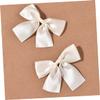 Angoily Satin Bow Bride Elegant Hair Bow 2pcs Set Back Hair Bowknots for Wedding Bridal Hair Accessories Tulle Bowknots for Girls view 4