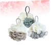 FRCOLOR 6pcs Bath Ball Bubble Making Net Grey and Green Soft Bath Puff for Women view 4