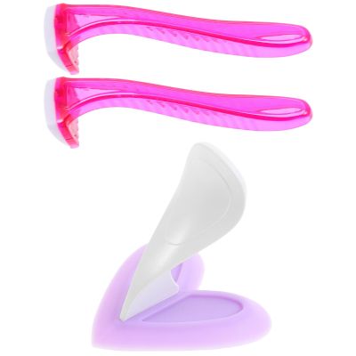 FRCOLOR 3pcs Bikini Trimmer Set for Women Hair Removal Tools for Smooth Shaving of Bikini Body and Underarms Plastic Design for Intimate Grooming
