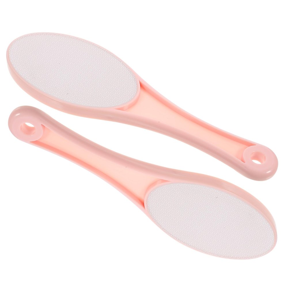 FRCOLOR 2pcs Handheld Foot Scrubber Exfoliator Double-Sided Callus Remover for Smooth Feet Portable Pedicure Tool for Home and Salon Use Easy to Clean and Reusable