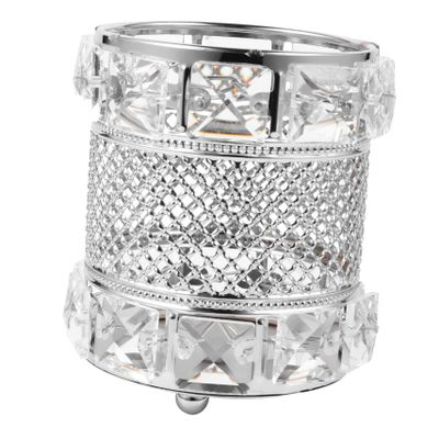 Angoily 1pc Crystal Pen Pot Makeup Brush Organiser Storage Box Desktop Organizer