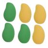 Mipcase 6pcs Dual-purpose Mango-shape Makeup Sponge for Wet and Dry Use Soft Powder Puff for Foundation Blending for Daily Makeup Application and Green view 1