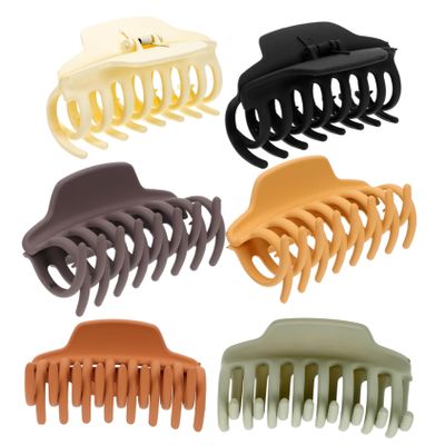 Angoily 6pcs Mixed Color Hair Clips for Women Fashion Hair Decor Sturdy Clasp for Everyday Use Creative Design