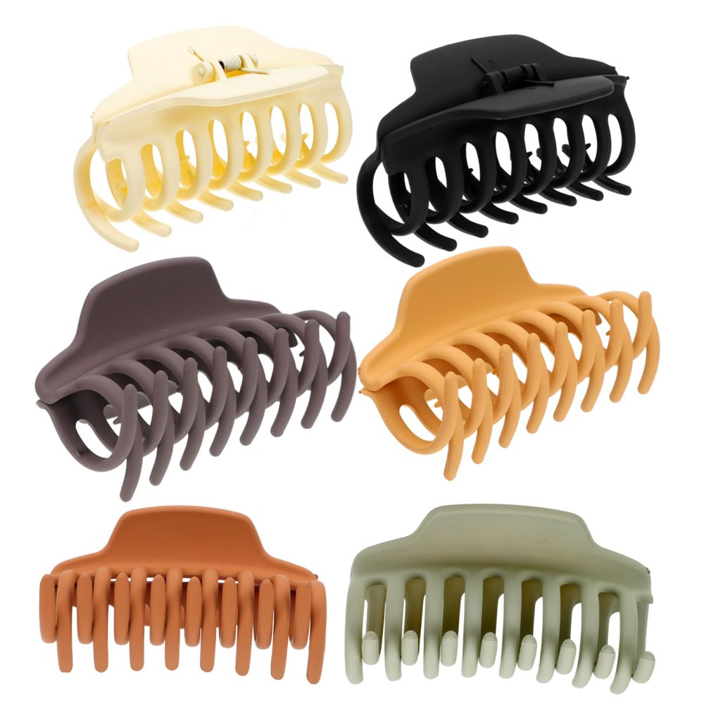 Angoily 6pcs Mixed Color Hair Clips for Women Fashion Hair Decor Sturdy Clasp for Everyday Use Creative Design