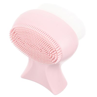 Angoily Double Sided Bristle Face Brush Skin Scrubber Exfoliator Gentle Cleansing Tool