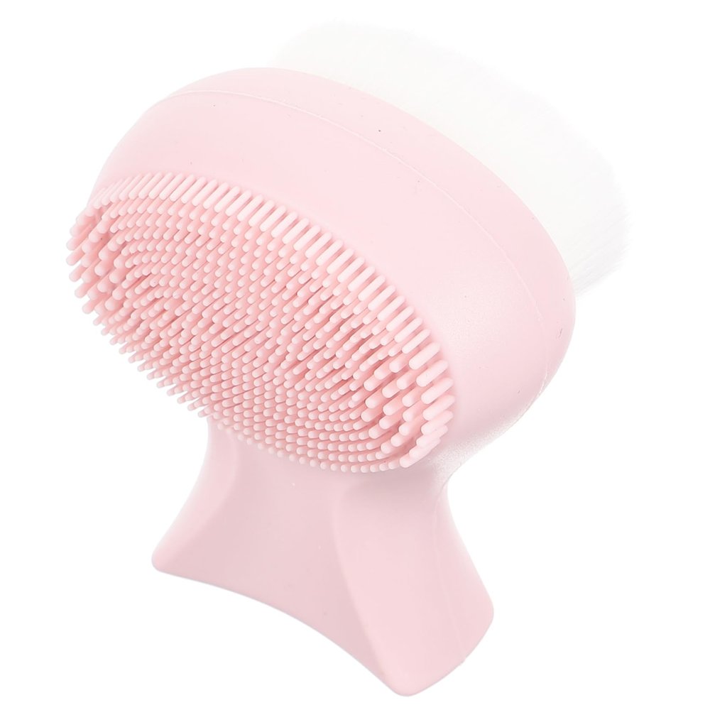 Angoily Double Sided Bristle Face Brush Skin Scrubber Exfoliator Gentle Cleansing Tool
