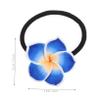 Angoily 12pcs Plumeria Flower Hairbands Soft Ceramic Hair Ties in Black Floral Designs for Girls for Weddings Festivals Beach Parties and Everyday Wear view 2