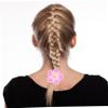 Angoily 12pcs Plumeria Flower Hairbands Soft Ceramic Hair Ties in Black Floral Designs for Girls for Weddings Festivals Beach Parties and Everyday Wear view 4