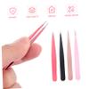 Didiseaon 4pcs Stainless Steel Eyebrow Tweezers Pointed Eyebrow Clips for Precision Grooming Ergonomic Design for Easy Handling for Personal and view 2