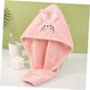 Angoily 2Pcs Hair Drying Cap Set Soft Comfortable Hair Wrap Towel Fast Drying Buckle for Long Curly Hair view 2